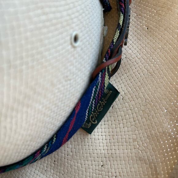Vintage Chi Chi Collection Straw Hat Golf Multicolor Band small medium - Picture 5 of 12